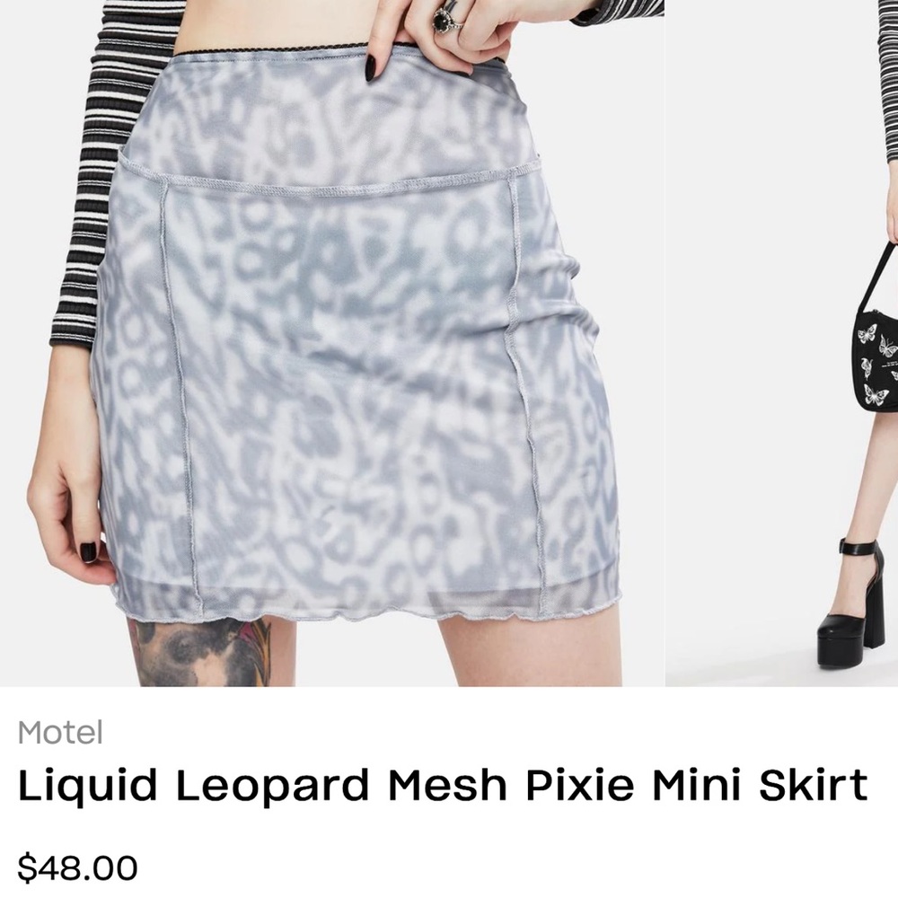 Dolls kill Motel
Liquid Leopard Mesh Pixie Mini Skirt S